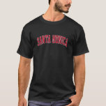 Santa Monica California Vintage Sports Design R T Shirt<br><div class="desc">Santa Monica California Vintage Sports Design Red Design</div>