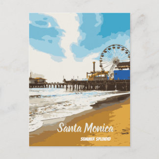 Santa Monica California vycard Vykort