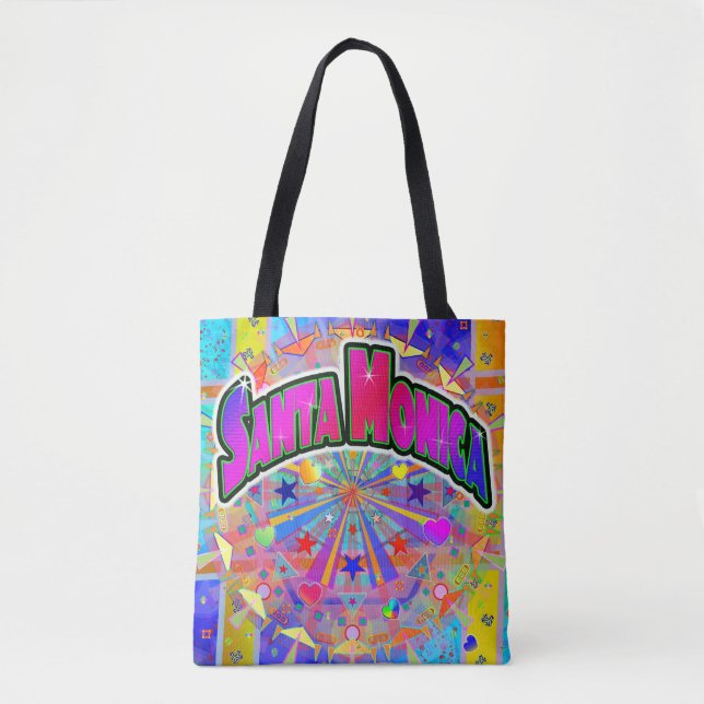 Santa Monica Cosmic Unity Tote Bag Tygkasse (Framsida)
