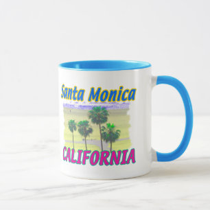 Santa Monica Kalifornien Palm & Strand Mugg Kopp