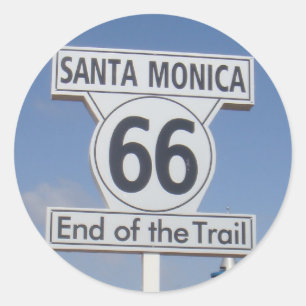Santa Monica Kalifornien - RT 66 Runt Klistermärke