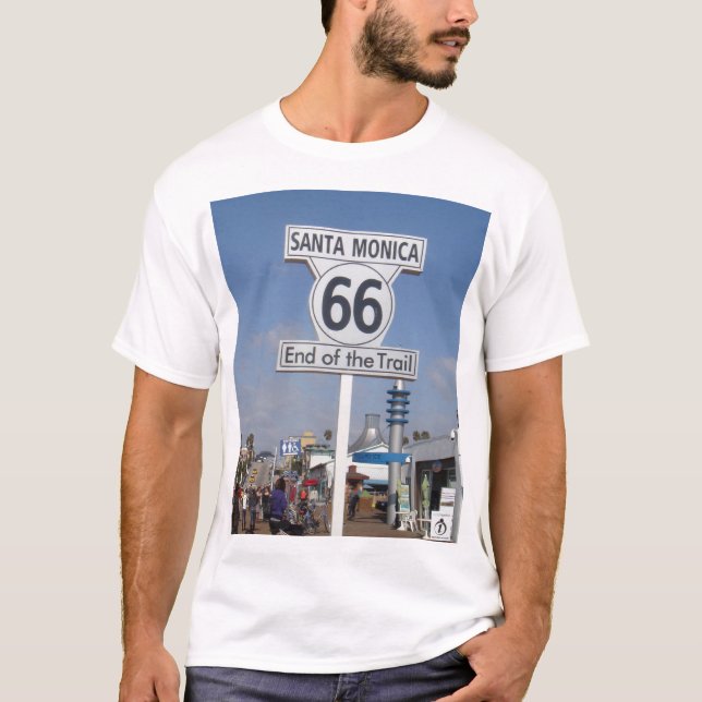Santa Monica Kalifornien - RT 66 Tee Shirt (Framsida)