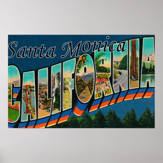 Santa Monica, Kalifornien - Stora Brev Scenes Poster (Framsidan)