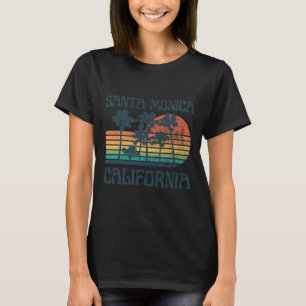 Santa Monica Kalifornien Strand Sommarlov Vint T Shirt