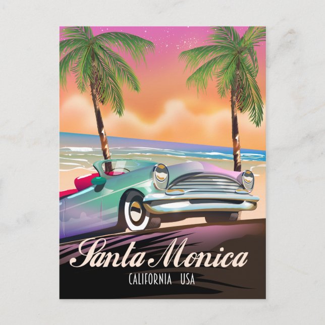Santa Monica Kalifornien USA Vykort (Framsida)