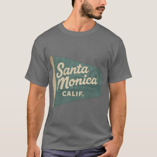 Santa Monica Kalifornien vimpel T Shirt