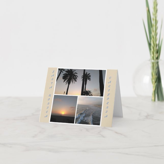 Santa Monica Notecard Kort (Framsida)