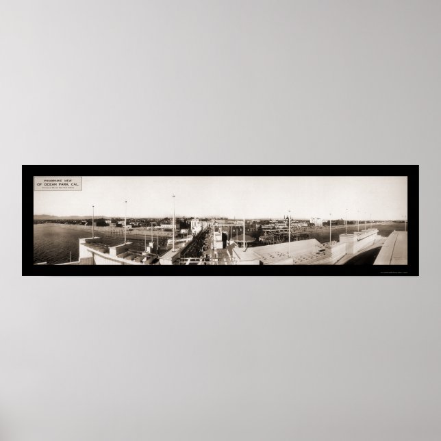 Santa Monica Ocean Park Photo 1914 Poster (Framsidan)