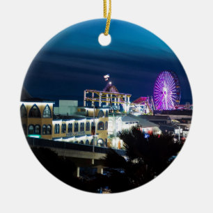 Santa Monica på natten Julgransprydnad Keramik