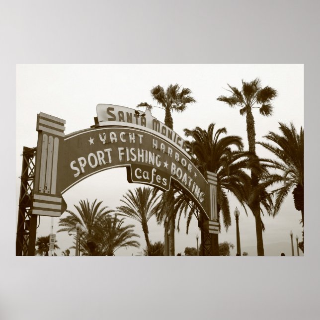 Santa Monica Pier - 30 x 20 Poster (Framsidan)