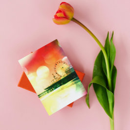 Santa Monica Pier - Bursting Färg Photo Edit Vykort