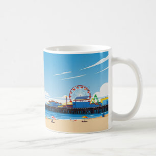 Santa Monica Pier California Los Angeles Kaffemugg
