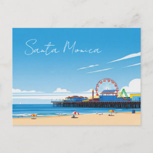 Santa Monica Pier California Los Angeles Vykort