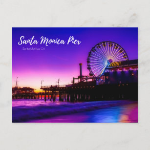 Santa Monica Pier Helg Vykort