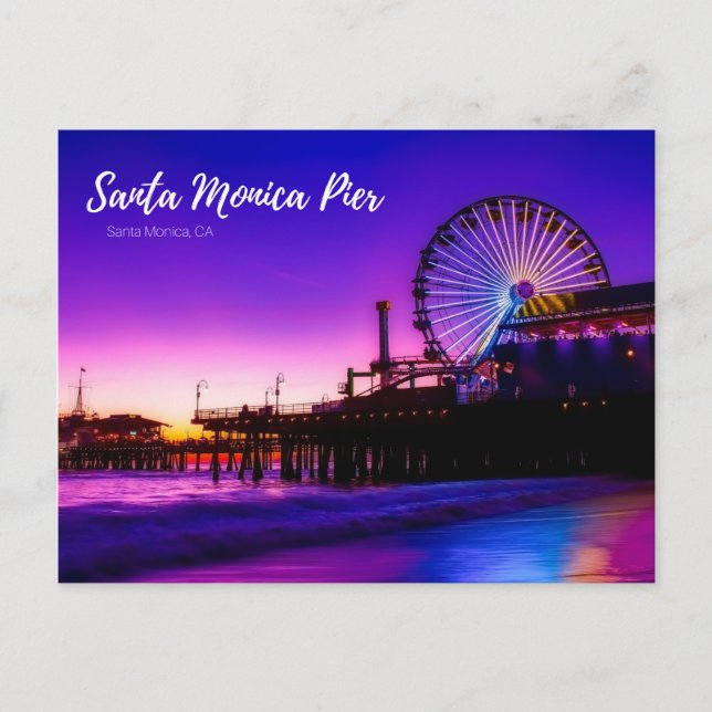 Santa Monica Pier Helg Vykort (Framsida)