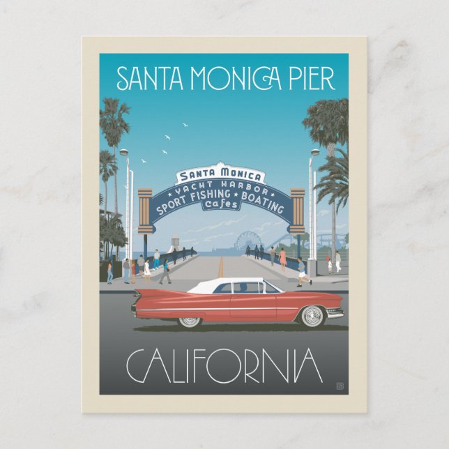 Santa Monica Pier | Kalifornien Vykort (Framsida)