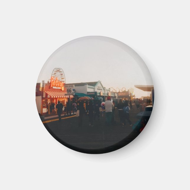 Santa Monica Pier, Los Angeles, California Magnet (Framsidan)