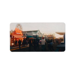 Santa Monica Pier, Los Angeles, Kalifornien Adressetikett