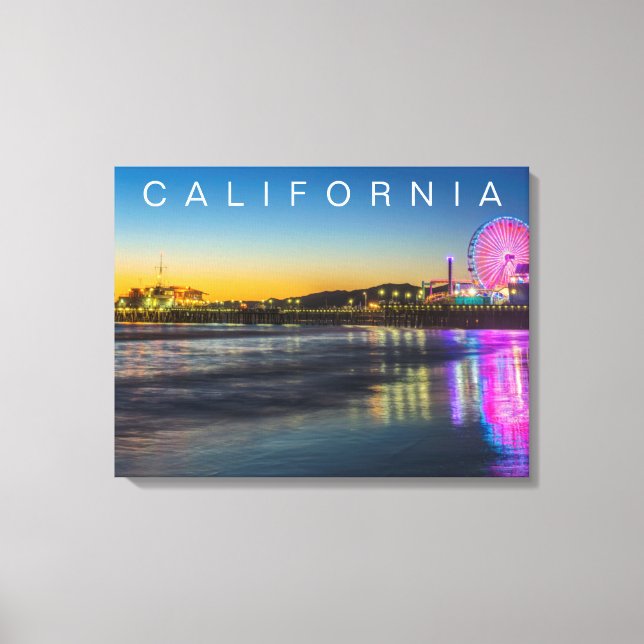 Santa Monica Pier | Los Angeles, Kalifornien Canvastryck (Framsida)