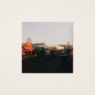 Santa Monica Pier, Los Angeles, Kalifornien Fyrkantigt Visitkort