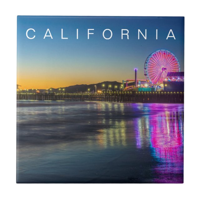 Santa Monica Pier | Los Angeles, Kalifornien Kakelplatta (Framsidan)