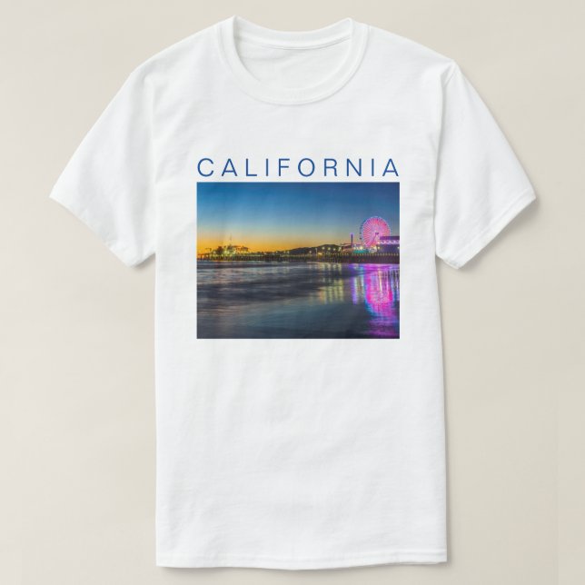 Santa Monica Pier | Los Angeles, Kalifornien T Shirt (Design framsida)