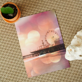 Santa Monica Pier - mousserande Rosa Photo Edit Vykort