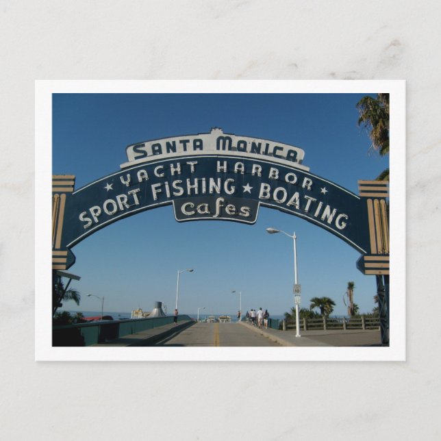 Santa Monica Pier Postcard Vykort (Framsida)