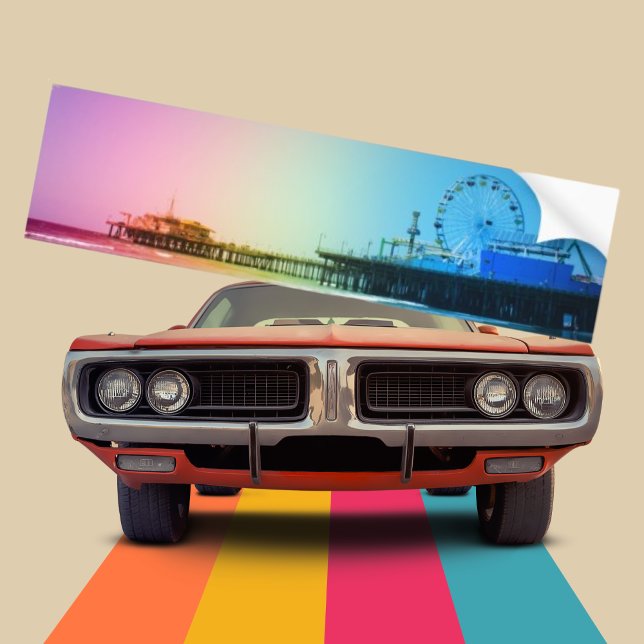 Santa Monica Pier Rainbow Färg Bildekal (Skapare uppladdad)