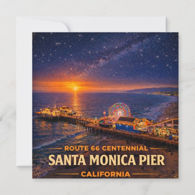 Santa Monica Pier Route 66 Kusthälsningar (Framsida)
