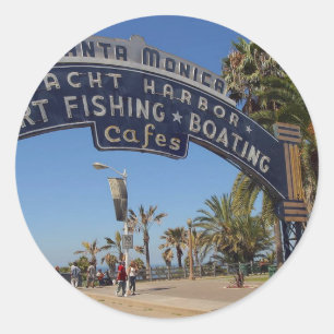 Santa Monica Pier Runt Klistermärke