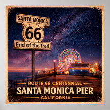 Santa Monica Pier Slutet på leden Hundraårsjubileu