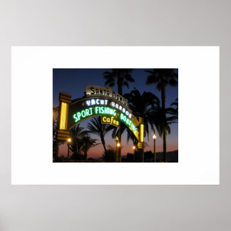 Santa Monica Pier vid Sunset Poster