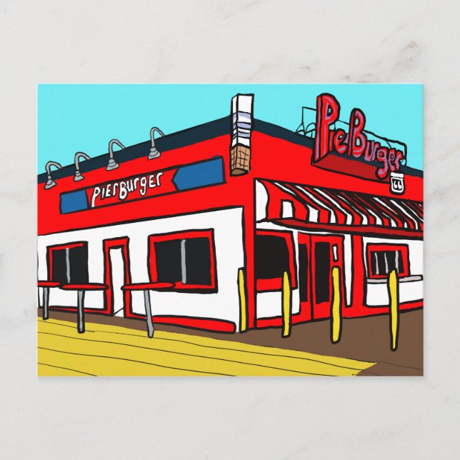 Santa Monica Pier Vykort (Framsida)