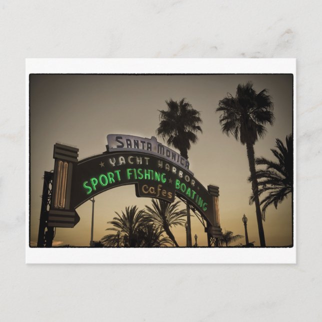 Santa Monica pier Vykort (Framsida)