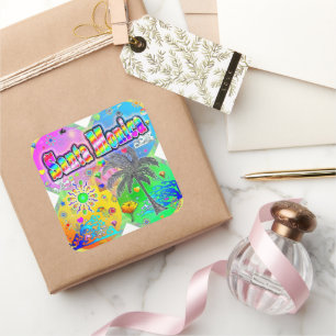 Santa Monica Quadro Seasons Sticker Fyrkantigt Klistermärke