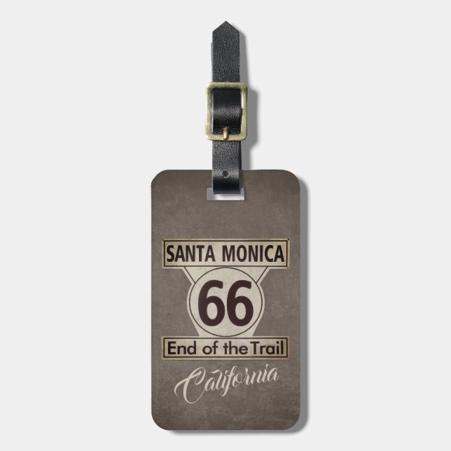 Santa Monica Route 66 Bagagebricka (Vertikal Framsida)