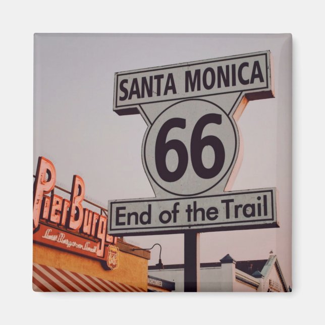 Santa Monica Route 66 California Magnet (Framsidan)