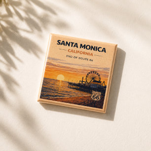 Santa Monica Route 66 Kalifornien Beach Present Knapp