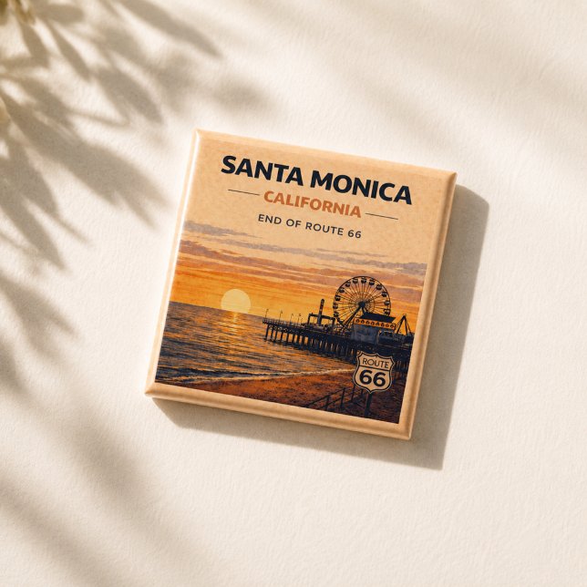 Santa Monica Route 66 Kalifornien Beach Present Knapp (Skapare uppladdad)