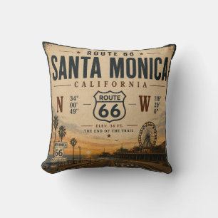 Santa Monica Route 66 Soffa Escape Kudde