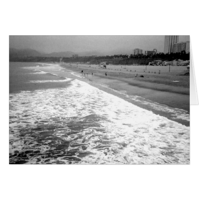 Santa Monica strand Hälsningskort (Framsidan Horizontal)