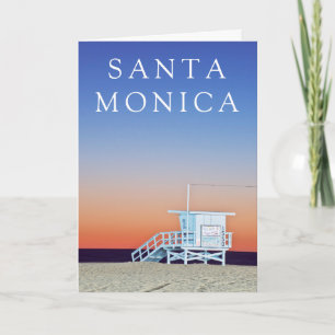 Santa Monica-stranden Los Angeles, Kalifornien Tack Kort