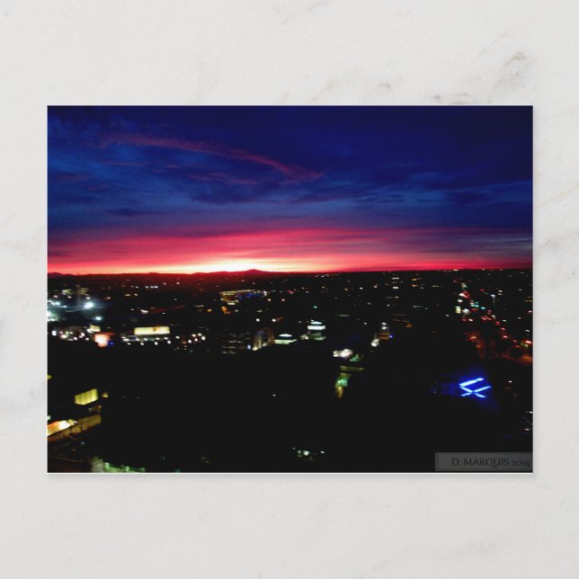 SANTA MONICA SUNRISE #1 POSTCARD VYKORT (Framsida)