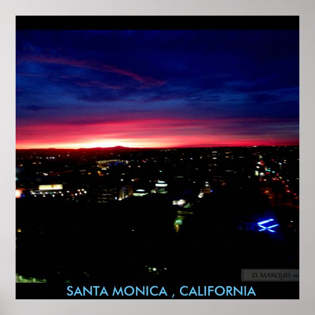 SANTA MONICA SUNRISE #1 POSTER (Framsidan)
