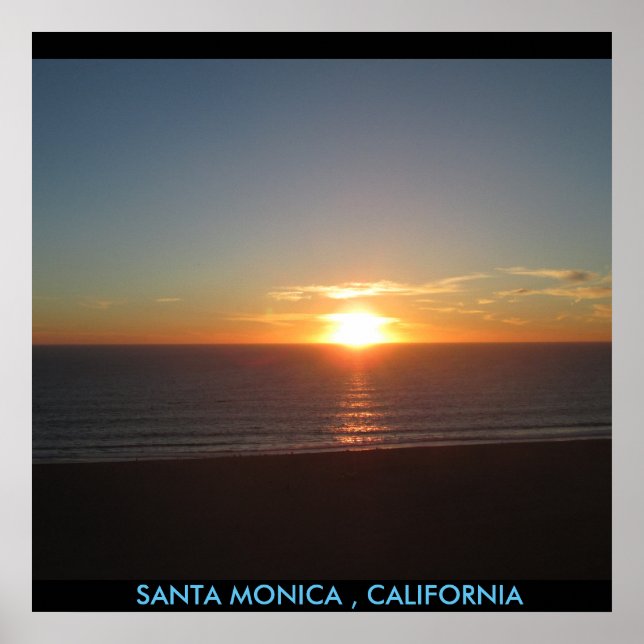 SANTA MONICA SUNSET #1 POSTER (Framsidan)