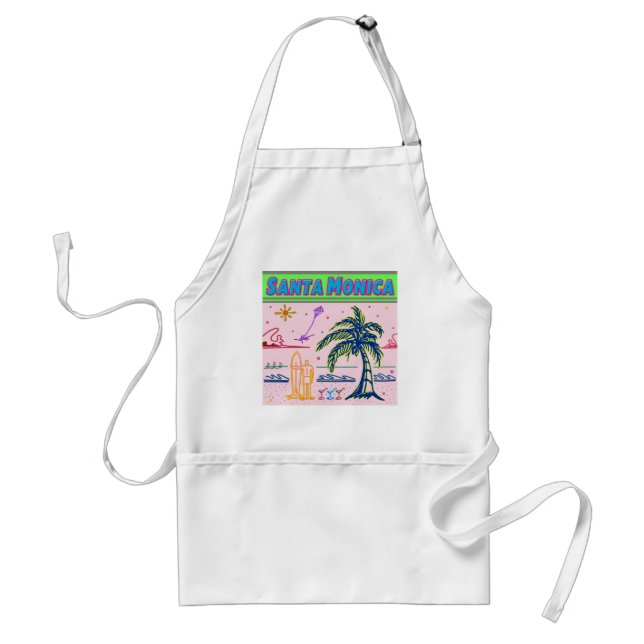 ’Santa Monica’ Surfer Beach Apron Förkläde (Framsidan)