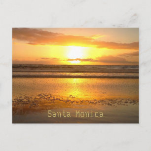 Santa Monica Travel Beach Bubbles Vykort