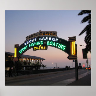 Santa Monica Yacht Harbour Poster