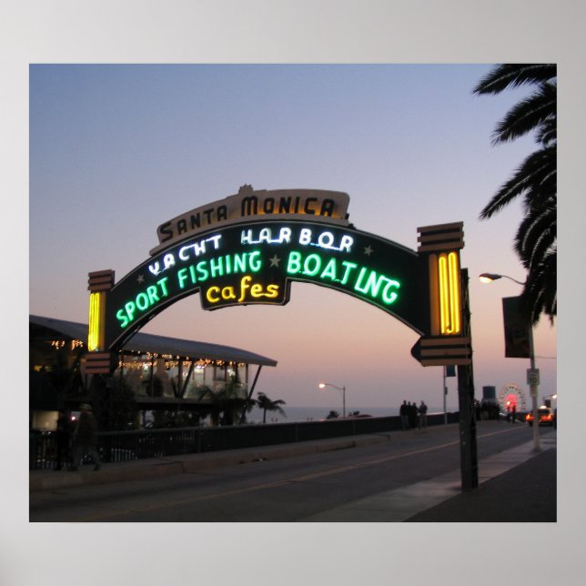 Santa Monica Yacht Harbour Poster (Framsidan)